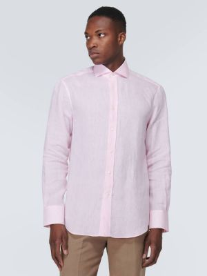 Camisa de lino Brunello Cucinelli rosa