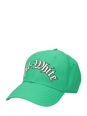 Medvilninis kepurė su snapeliu Off-white žalia