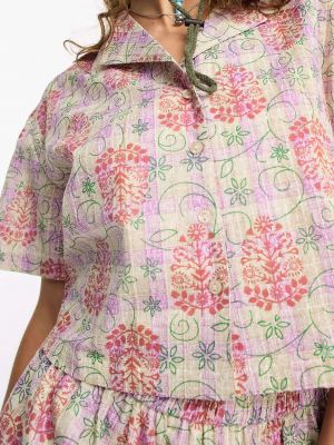 Клетчатая рубашка в цветочек с принтом Reclaimed Vintage