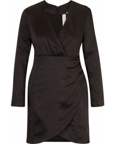 Jednofarebné priliehavé mini šaty na zips Y.a.s Petite - čierna