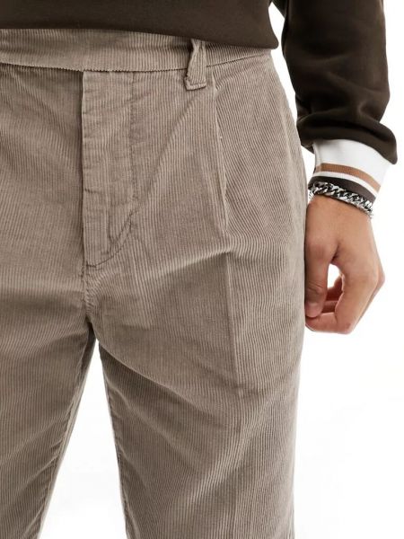 Вельветовые брюки New Look коричневые