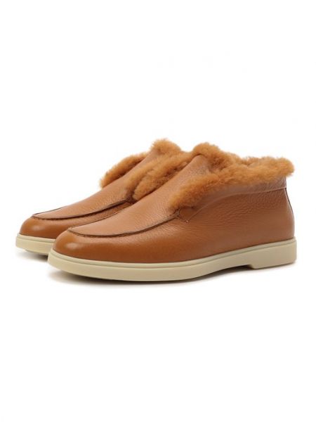 Кожаные ботинки Santoni коричневые