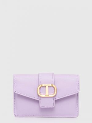 Usnjena denarnica Twinset vijolična