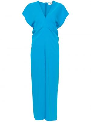 Макси рокля с драперии P.a.r.o.s.h. синьо