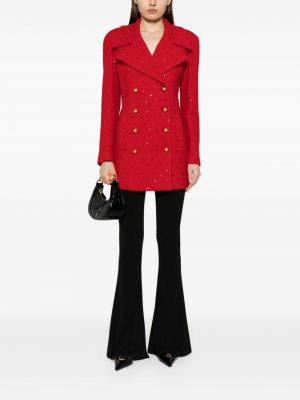 Manteau à imprimé en cristal Chanel Pre-owned rouge
