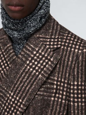 Manteau en laine à carreaux Dolce&gabbana marron