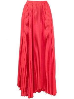 Plisovaná dlhá sukňa Styland červená