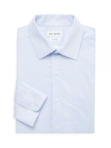 Приталенная спортивная рубашка-фулар Bill Blass синий