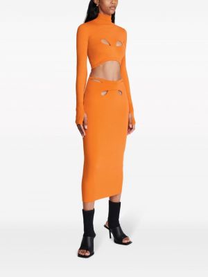 Midi sukně Dion Lee oranžové