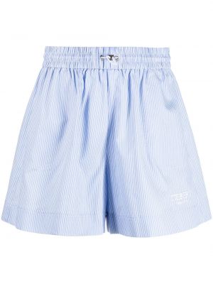 Pantalones cortos de cintura alta a rayas Iceberg azul