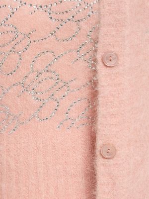 Top in lana d'alpaca in maglia Blumarine rosa