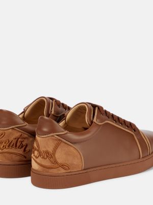 Sneakers di pelle Christian Louboutin marrone