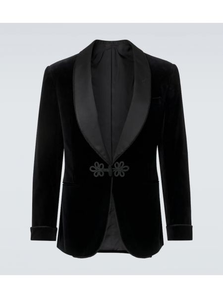 Blazer i sammet i bomull Ralph Lauren Purple Label