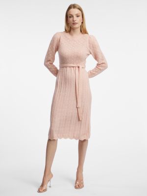 Μάλλινη φόρεμα Orsay ροζ