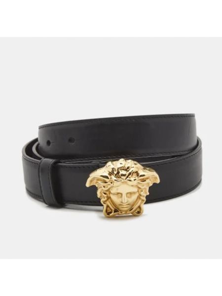 Cinturón de cuero Versace Pre-owned negro