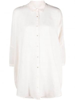 Leinen hemd mit geknöpfter 120% Lino weiß