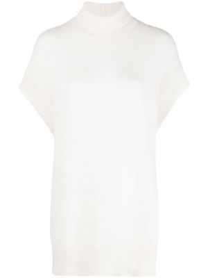 T-shirt en tricot col roulé Fabiana Filippi blanc