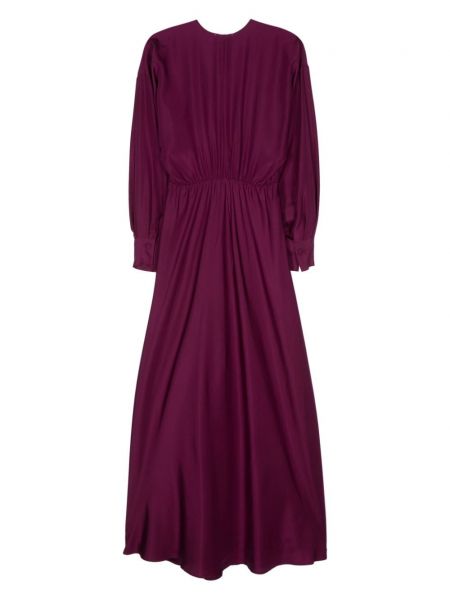 Šilkinis maksi suknelė Forte_forte violetinė