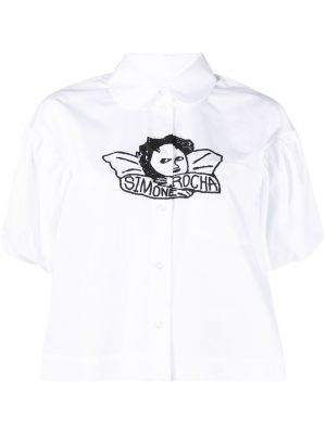 Риза с принт Simone Rocha бяло