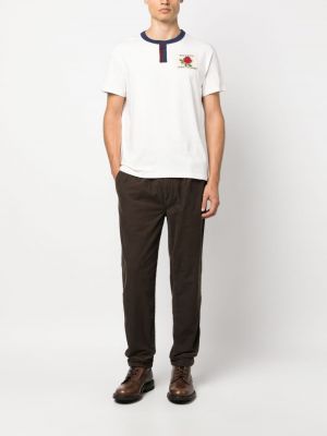 Bavlněné rovné kalhoty s kulatým výstřihem s výšivkou Polo Ralph Lauren