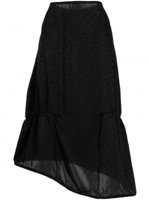 Spódnica midi z nadrukiem asymetryczna Kiko Kostadinov czarna