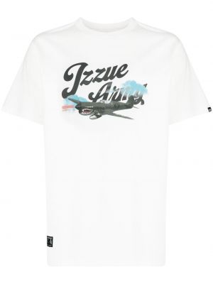 Памучна тениска с принт Izzue бяло