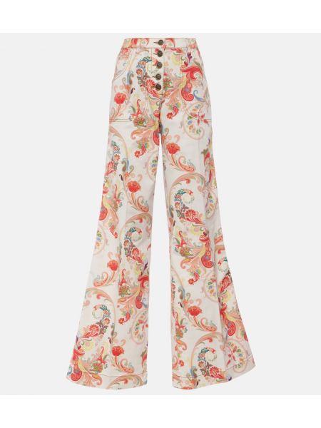 Paisley hög midja flare jeans Etro