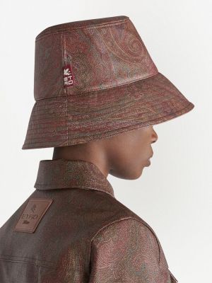 Cepure ar apdruku ar lāsīšu rakstu Etro sarkans