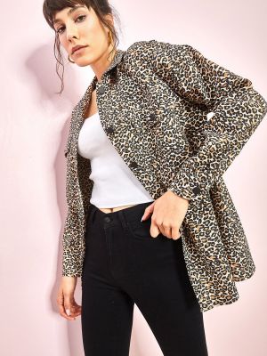 Košulja s leopard uzorkom s džepovima Bianco Lucci