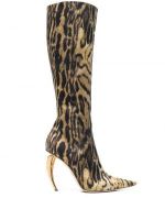 Γυναικεία μπότες με ρίγες τίγρη