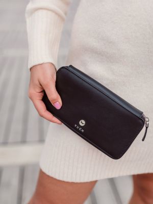 Černá dámská kožená peněženka VUCH Cortina