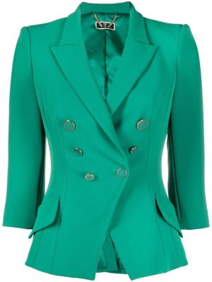 Montert dobbeltspent blazer Elisabetta Franchi grønn