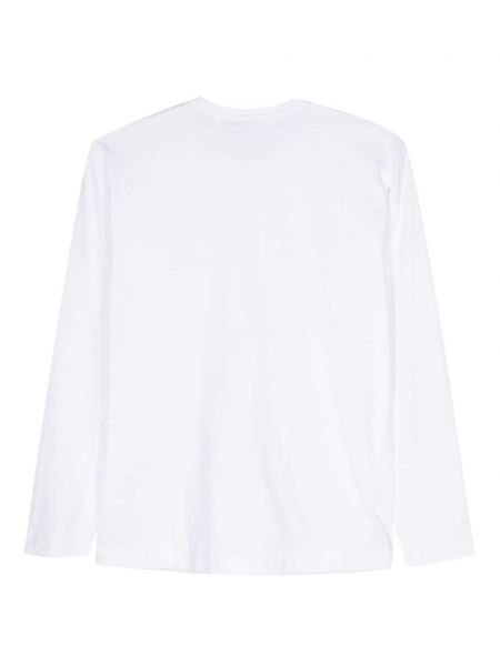 T-shirt en coton à imprimé de motif coeur Comme Des Garçons Play blanc