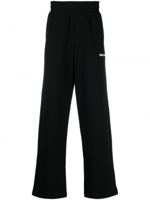 Βαμβακερό αθλητικό παντελόνι με τσέπες Karl Lagerfeld μαύρο