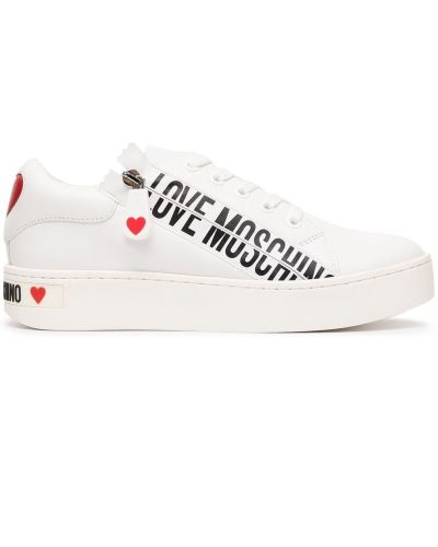Zapatillas con estampado Love Moschino blanco