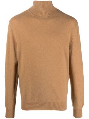 Sweter wełniany Filippa K brązowy