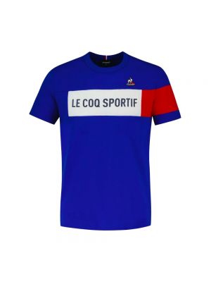 Koszulka bawełniana Le Coq Sportif niebieska