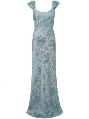 Жакардова вечерна рокля Markarian синьо