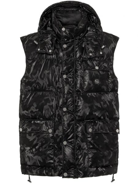 Weste mit kapuze mit print mit camouflage-print Philipp Plein schwarz