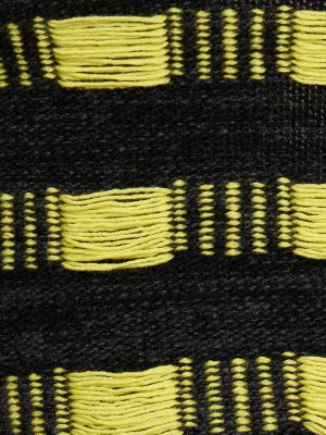 Crop top di lana in maglia Ferrari giallo