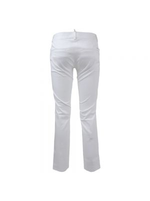 Pantalones chinos de algodón Dsquared2 blanco