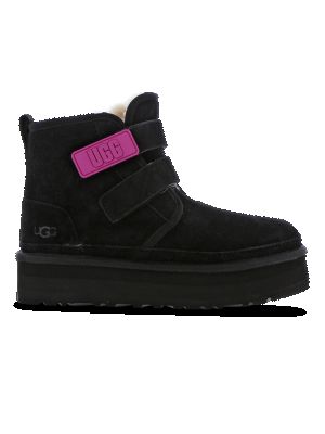 Chaussures de ville en cuir à plateforme Ugg noir