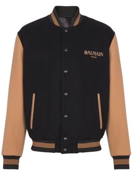 Uzun ceket Balmain siyah