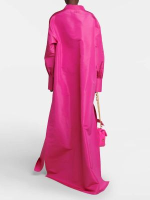 Robe longue en soie Valentino rose
