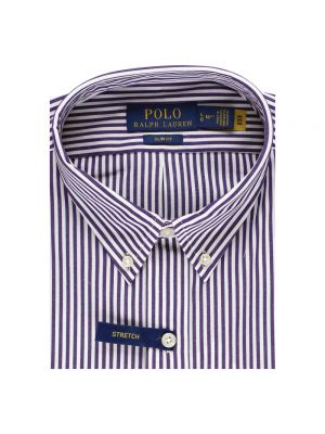 Koszula w paski Ralph Lauren fioletowa