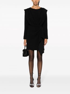 Krepové drapované mini šaty Iro černé