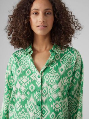 Рубашка с принтом с длинным рукавом Vero Moda зеленая