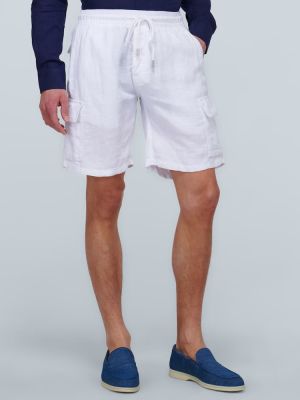 Lanene kratke hlače Vilebrequin bijela