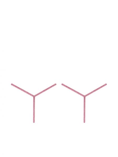 Naušnice Y Project ružičasta