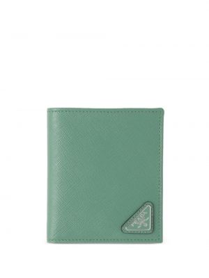 Usnjena denarnica Prada zelena